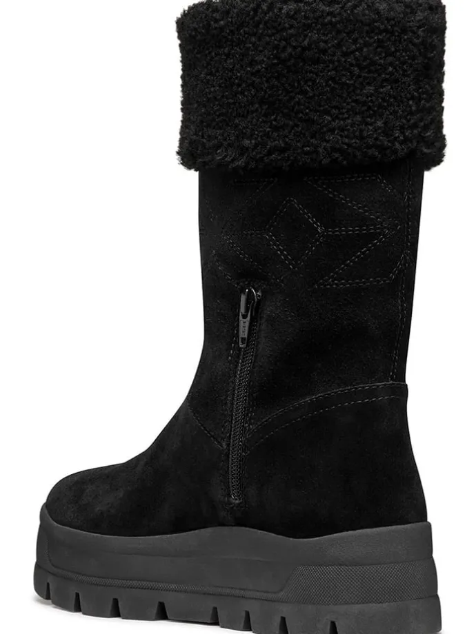 Leder-Winterstiefel "Spherica" in Schwarz
