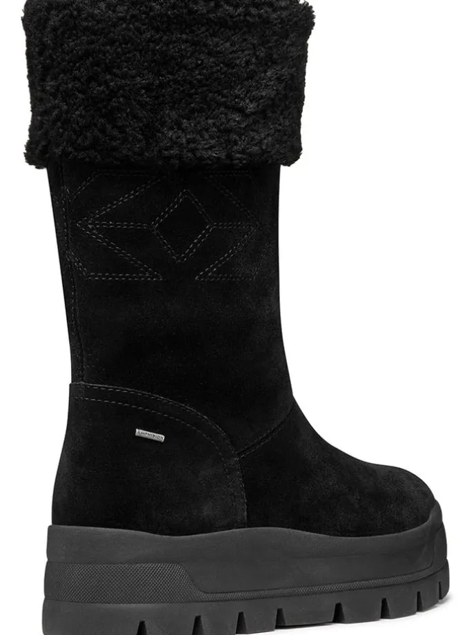 Leder-Winterstiefel "Spherica" in Schwarz