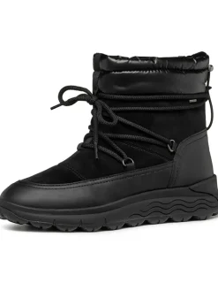 Leder-Winterstiefel "Spherica" in Schwarz