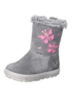 Leder-Winterstiefel "Umi" in Grau