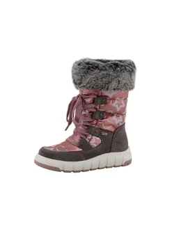Leder-Winterstiefel "Vany" in Rosa/ Grau