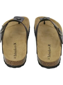 Leder-Zehentrenner in Braun