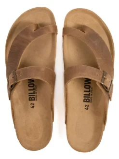 Leder-Zehentrenner in Braun