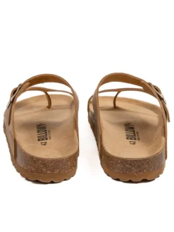 Leder-Zehentrenner in Braun