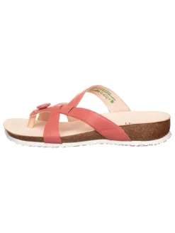 Leder-Zehentrenner in Hellrot