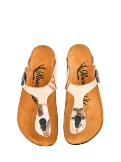 Leder-Zehentrenner in Rosa