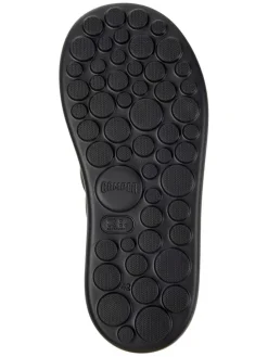 Leder-Zehentrenner in Schwarz