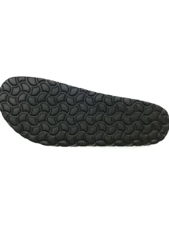 Leder-Zehentrenner in Schwarz