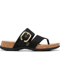 Leder-Zehentrenner "Reileigh Park" in Schwarz