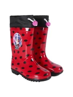 Miraculous Ladybug Regenstiefel Wasserdichte Gummistiefel für Kinder in Rot
