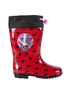 Miraculous Ladybug Regenstiefel Wasserdichte Gummistiefel für Kinder in Rot