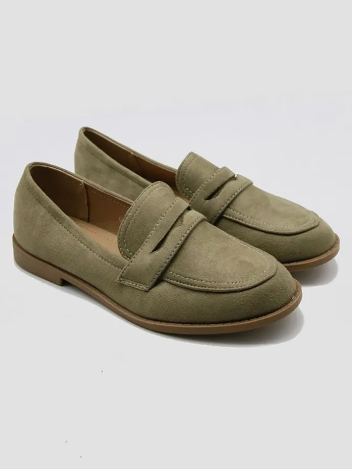 Mokassins in Khaki