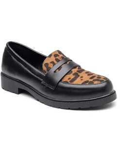 Mokassins in Schwarz/ Hellbraun