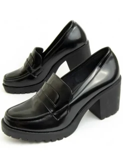 Mokassins mit Absatz, Moccavita5, in Schwarz