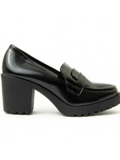 Mokassins mit Absatz, Moccavita5, in Schwarz