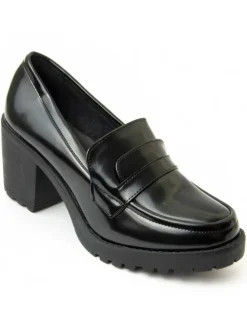 Mokassins mit Absatz, Moccavita5, in Schwarz