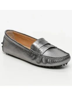 Mokassins "Thandie" in Silber