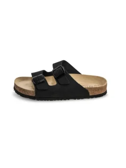 Nubukleder Pantoletten in nero