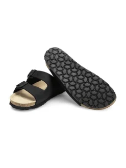 Nubukleder Pantoletten in nero