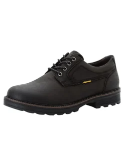 Oxford Schnürschuhe aus echtem Leder in Schwarz