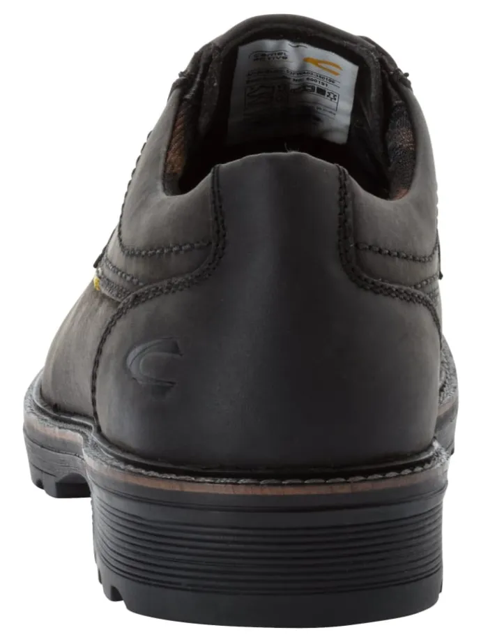 Oxford Schnürschuhe aus echtem Leder in Schwarz