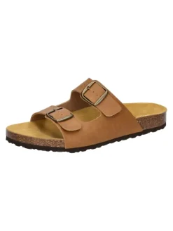 Pantolette "Bioline Man" in Braun