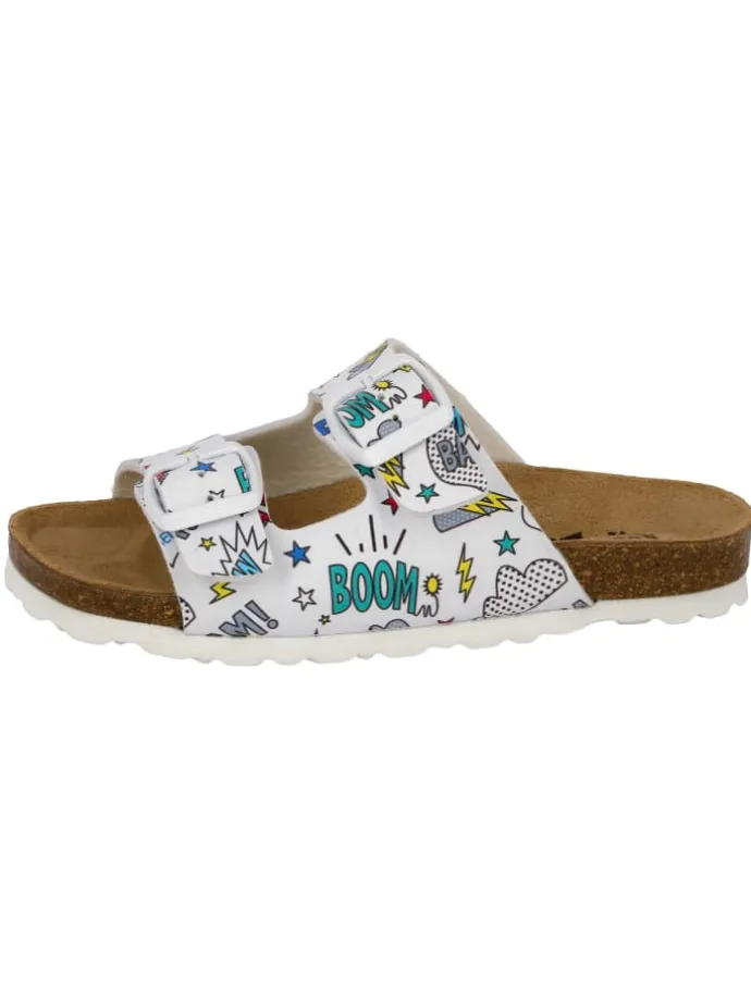 Pantolette "Bioline Zippy" in Weiß