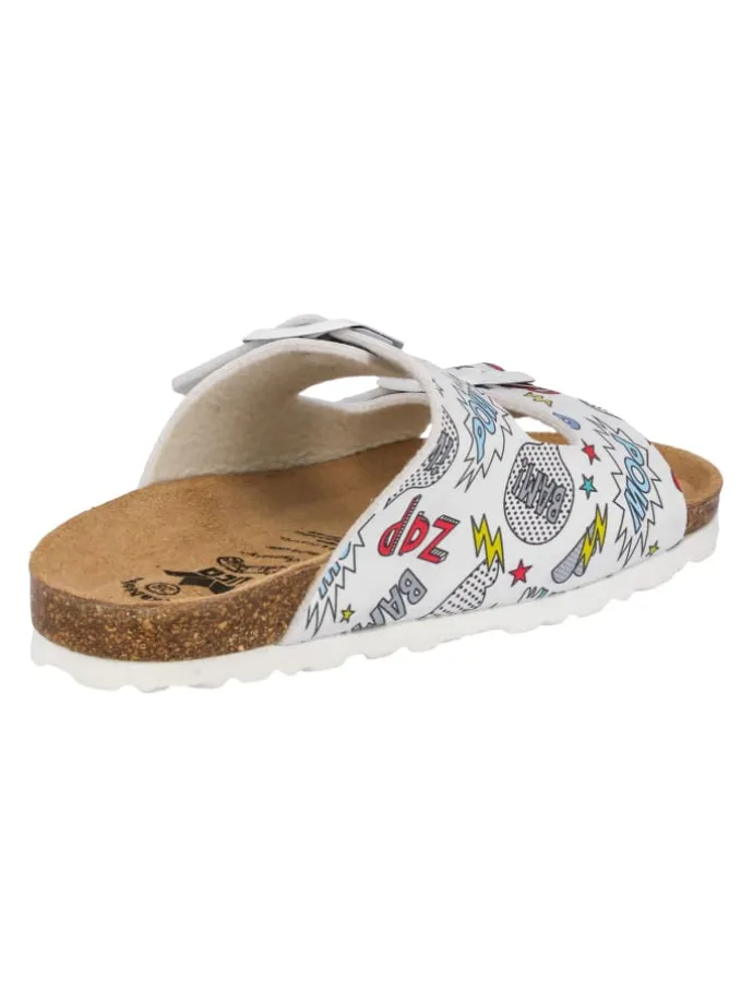 Pantolette "Bioline Zippy" in Weiß