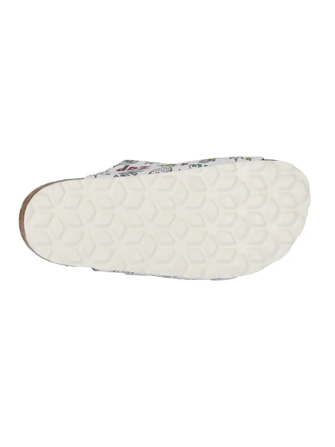 Pantolette "Bioline Zippy" in Weiß