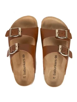 Pantoletten in braun