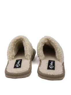 Pantoletten in khaki