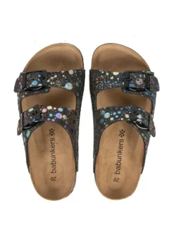 Pantoletten in schwarz