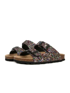 Pantoletten in schwarz