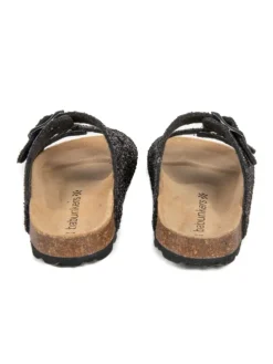 Pantoletten in schwarz