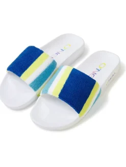 Pantoletten "Brights" in Blau/ Gelb