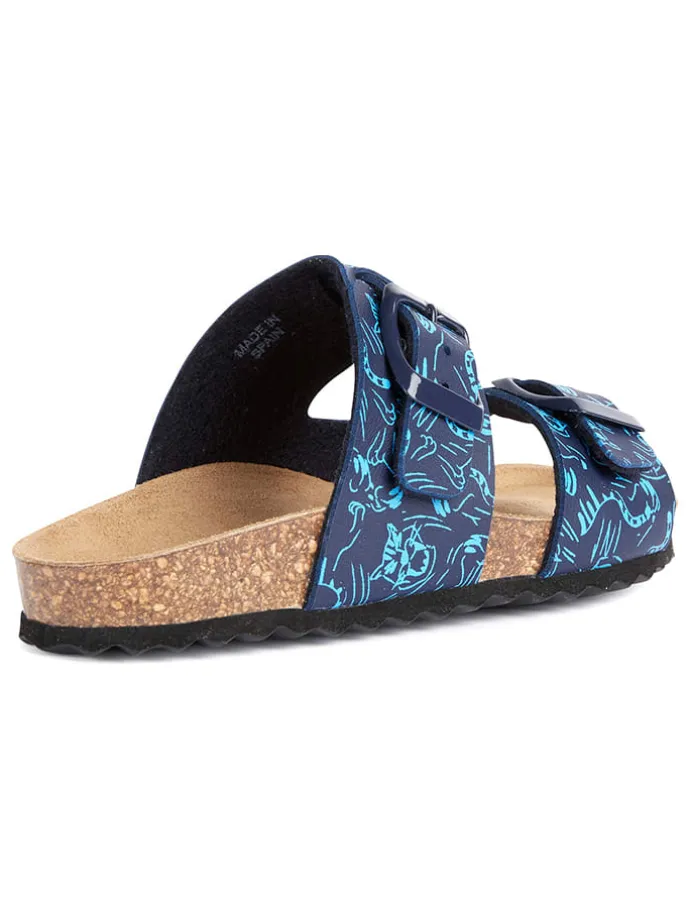 Pantoletten "Ghita" in Blau