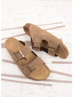 Pantoletten GRANT in braun