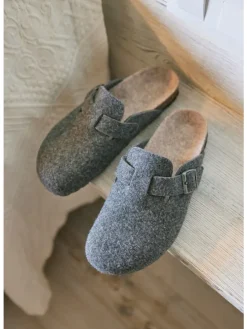 Pantoletten HOME FANTASY in grau