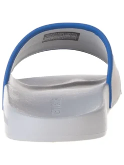 Pantoletten in Blau/ Weiß