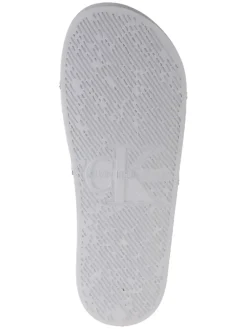 Pantoletten in Blau/ Weiß