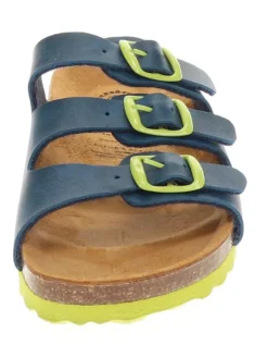 Pantoletten in Blau/Grün