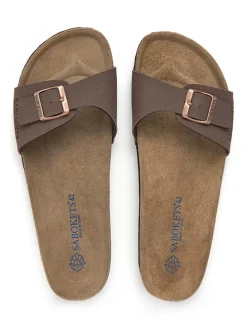 Pantoletten in Braun