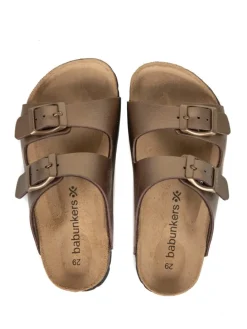 Pantoletten in Braun