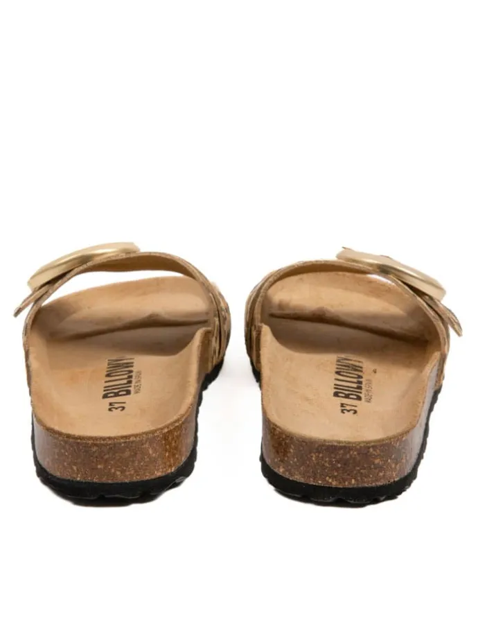 Pantoletten in Braun/ Beige