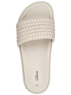 Pantoletten in Creme