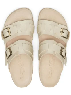 Pantoletten in Creme