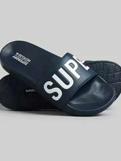 Pantoletten in Dunkelblau