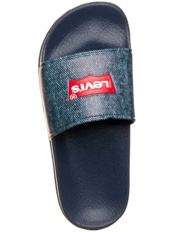 Pantoletten in Dunkelblau