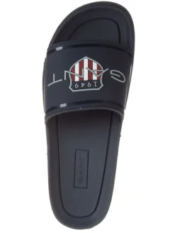 Pantoletten in Dunkelblau