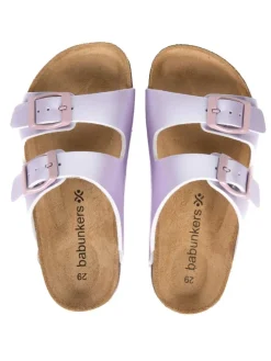 Pantoletten in Flieder